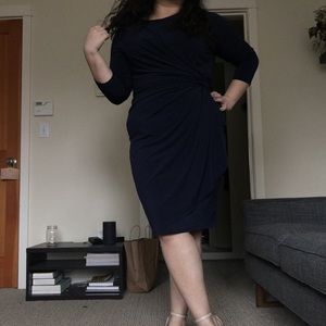 Navy blue nighttime or business dress